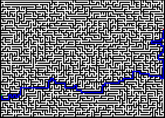 Labyrinthe généré avec l’algorithme Eller