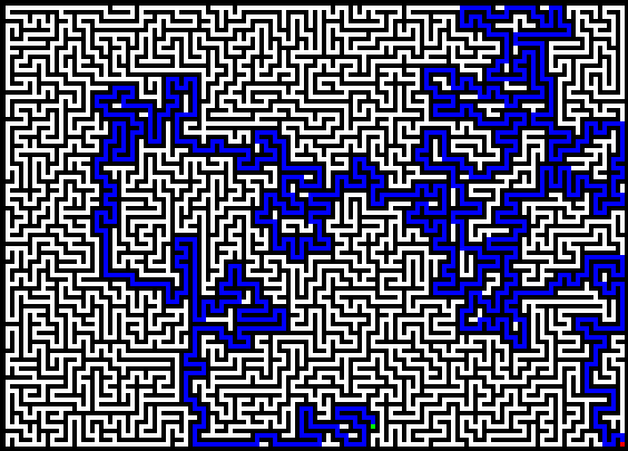 Labyrinthe généré avec l’algorithme Growing Tree